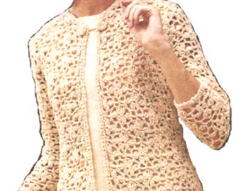 Crochet Summer Jacket Pattern, Crochet Jacket Pattern, PDF Downloadable Crochet Pattern,