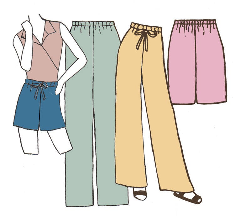 Buy Girls Elastic Waist Pants Pattern Online In India -  India