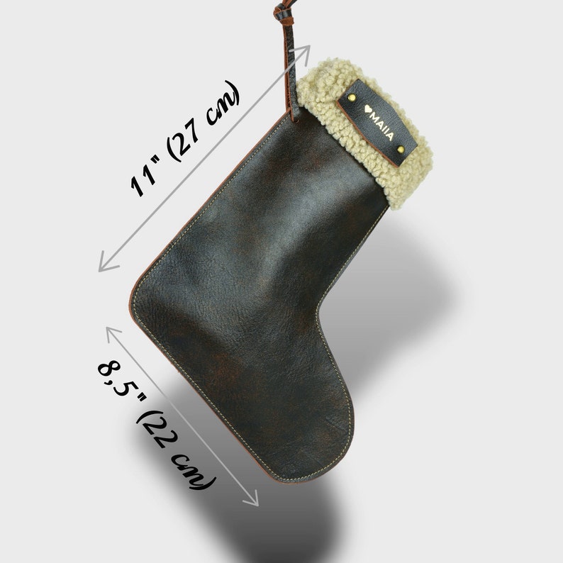 2024 Family Christmas Stockings Personalized Leather Patch Christmas