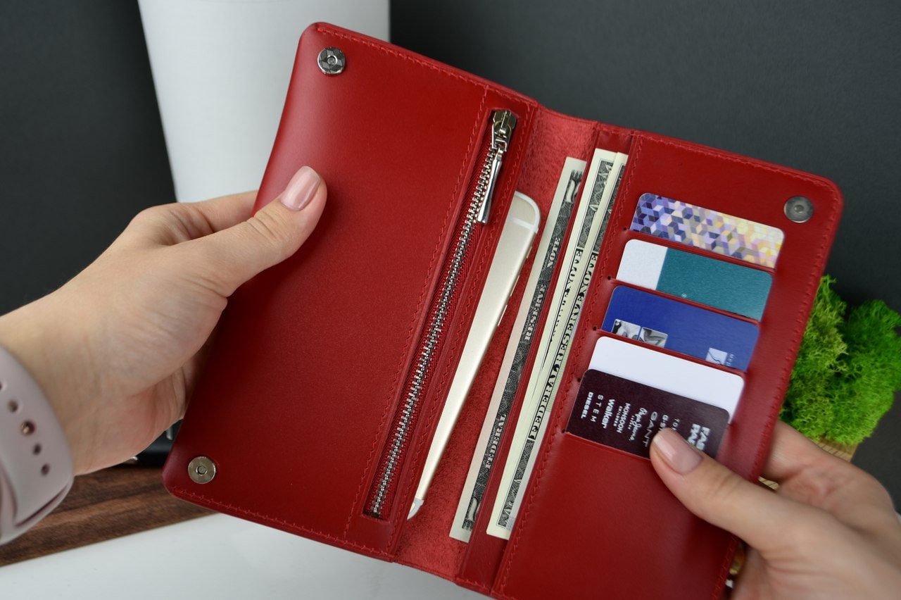 Quality red wallet Womens red wallet Wallet for women Gift for Etsy