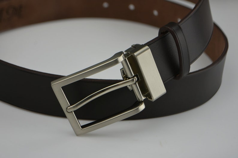 Leather mens belt Personalized gift for him Engraving brown Etsy