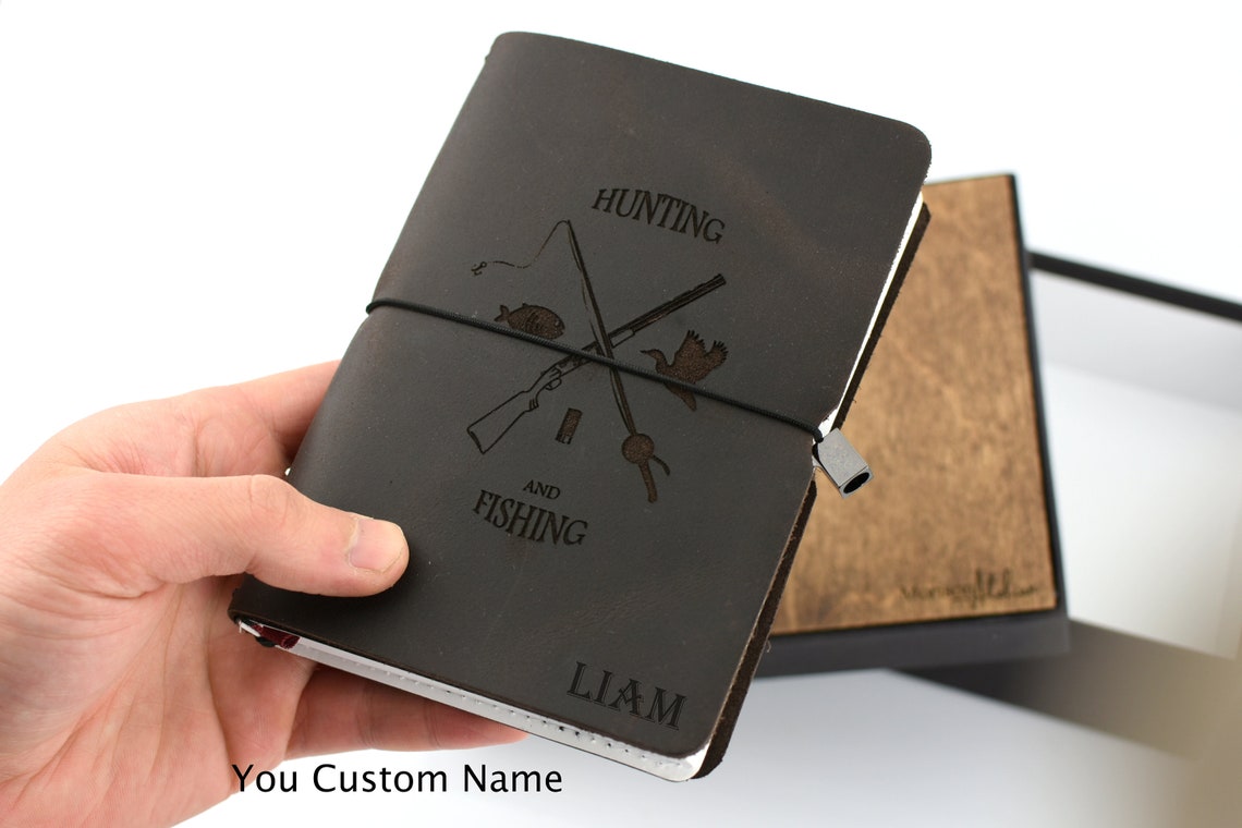 Hunting Journal Personalized Premium Leather Journal Notebook Etsy
