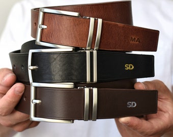 Personalized Premium Leather Belt - Engraved Accessories for Men - Custom Birthday Gift For Boss, Bestfriend Birthday Gift