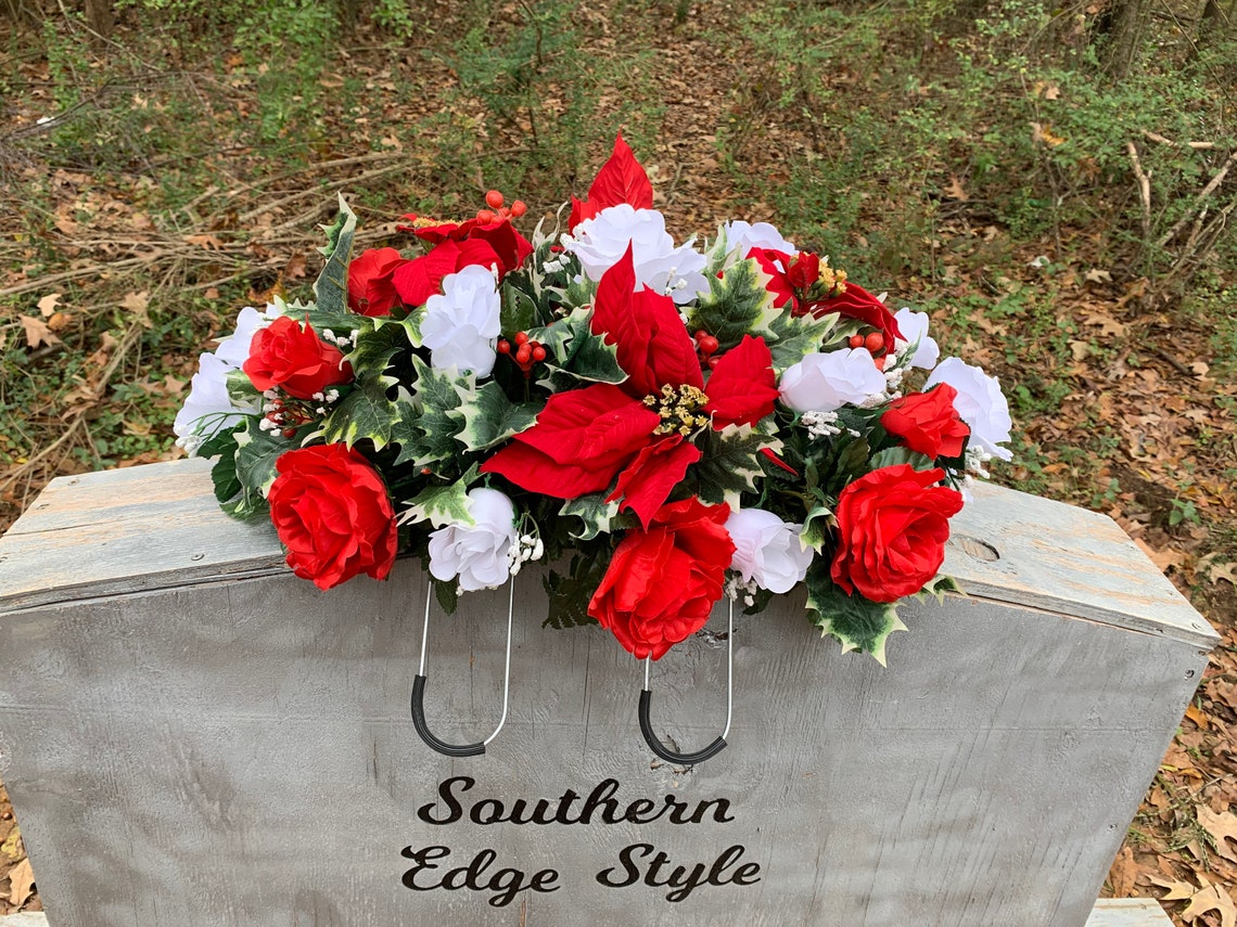 Christmas Cemetery Saddle Christmas Headstone Saddle Etsy