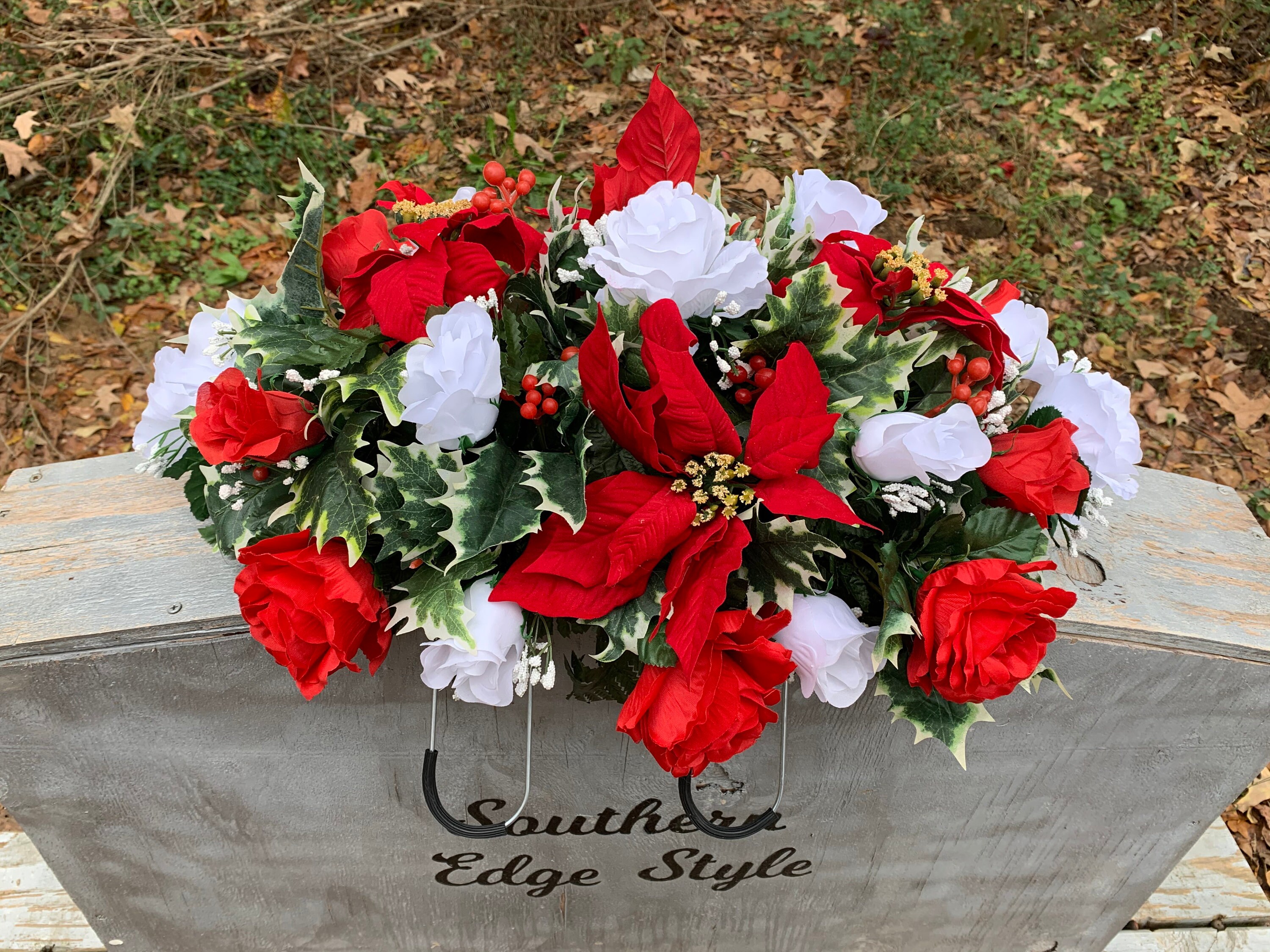Christmas Cemetery Saddle Christmas Headstone Saddle Etsy