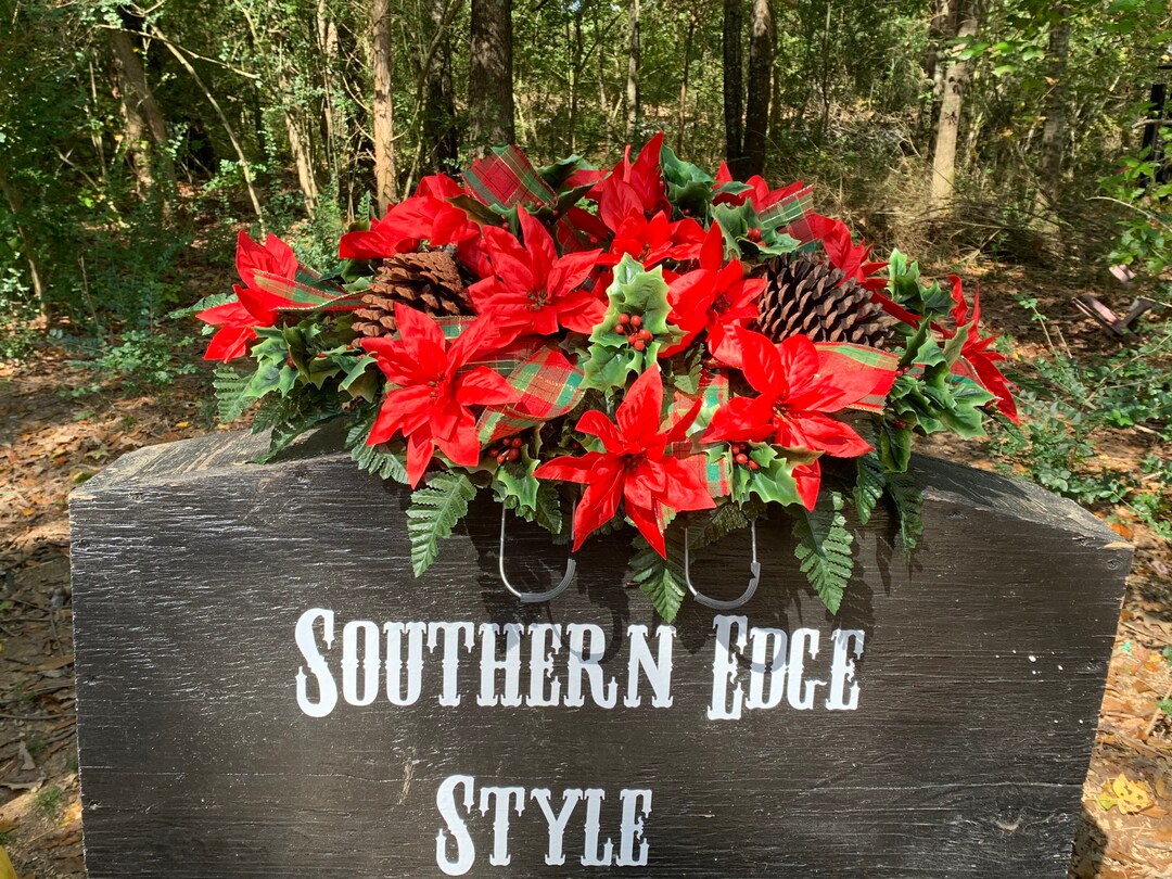 Christmas Cemetery Saddle 28 Christmas Headstone Saddle Etsy