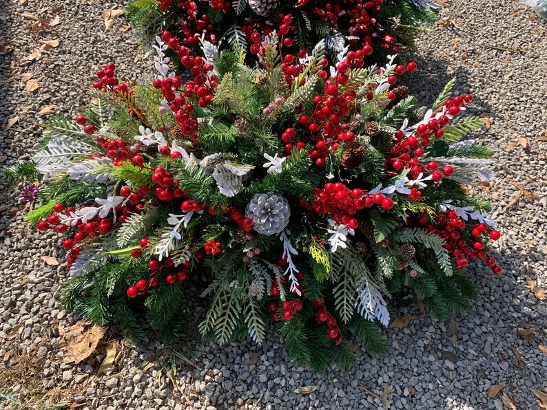 Winter Grave Blanket EXTRA LARGE Christmas Grave Blanket Etsy