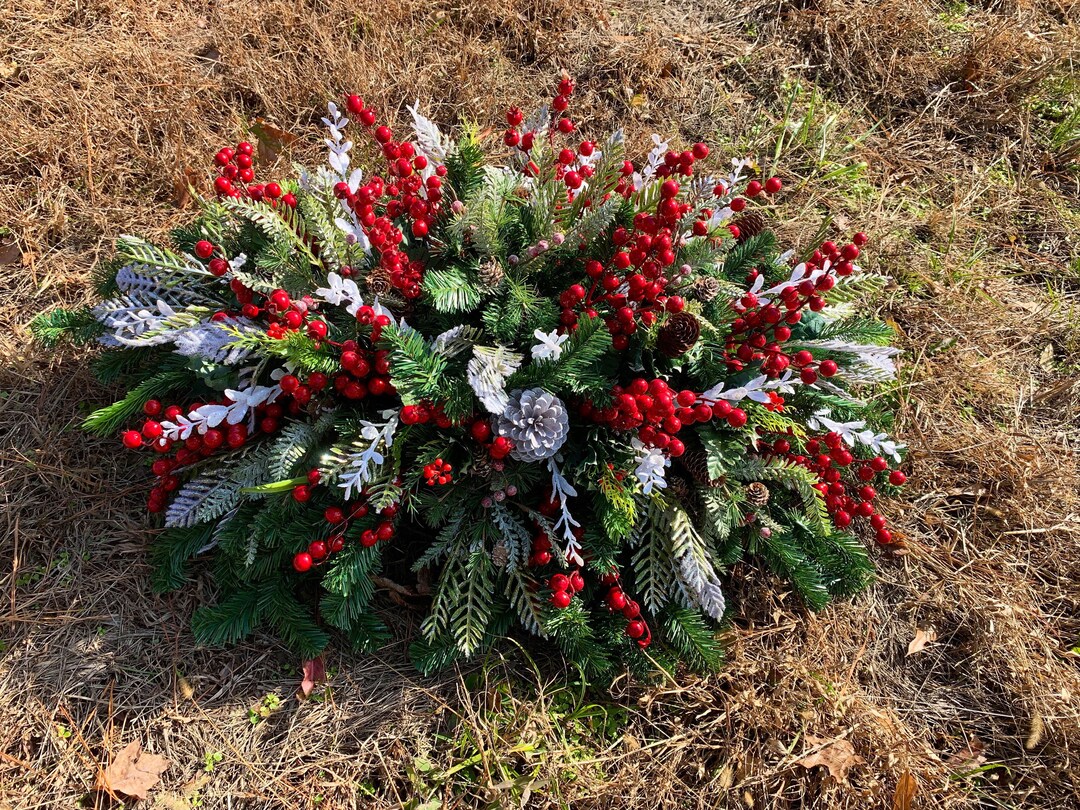 Winter Grave Blanket EXTRA LARGE Christmas Grave Blanket Etsy