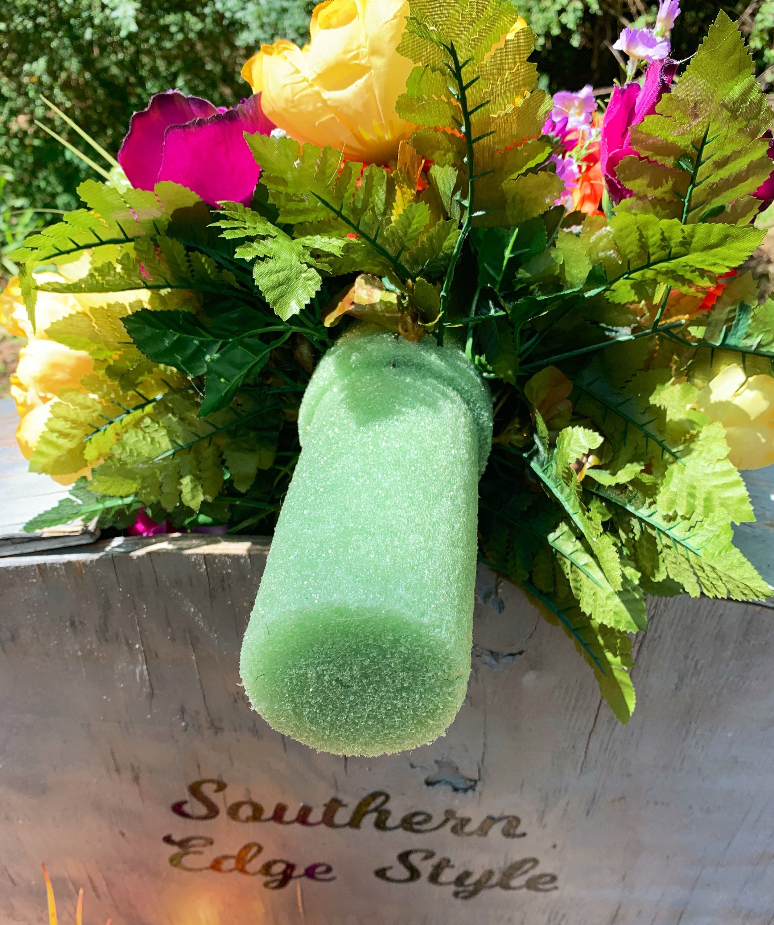 Spring Cemetery Vase Flowers for 3 Width Vase Mint Green Etsy