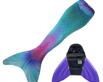 Ariel Mermaid Magic Mermaid Tail + Monopinna Set - Teen/Adulto/Donna