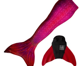 Fiji Red Mermaid Tail + Monofin Set - Child