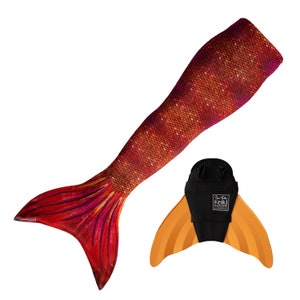 Tiger Queen Mermaid Tail + Monofin Set - Child