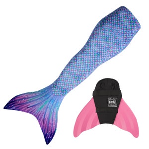 Aurora Borealis Mermaid Tail + Monofin Set - Child