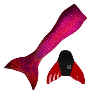 Fiji Red Mermaid Tail + Monofin Set - Teen/Adult