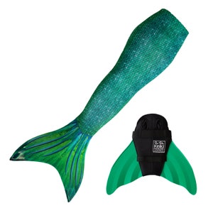 Siren Green Mermaid Tail + Monofin Set - Child