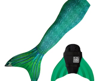 Siren Green Mermaid Tail + Monofin Set - Child