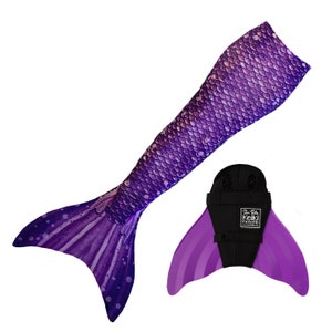 Paradise Purple Mermaid Tail + Monofin Set - Child