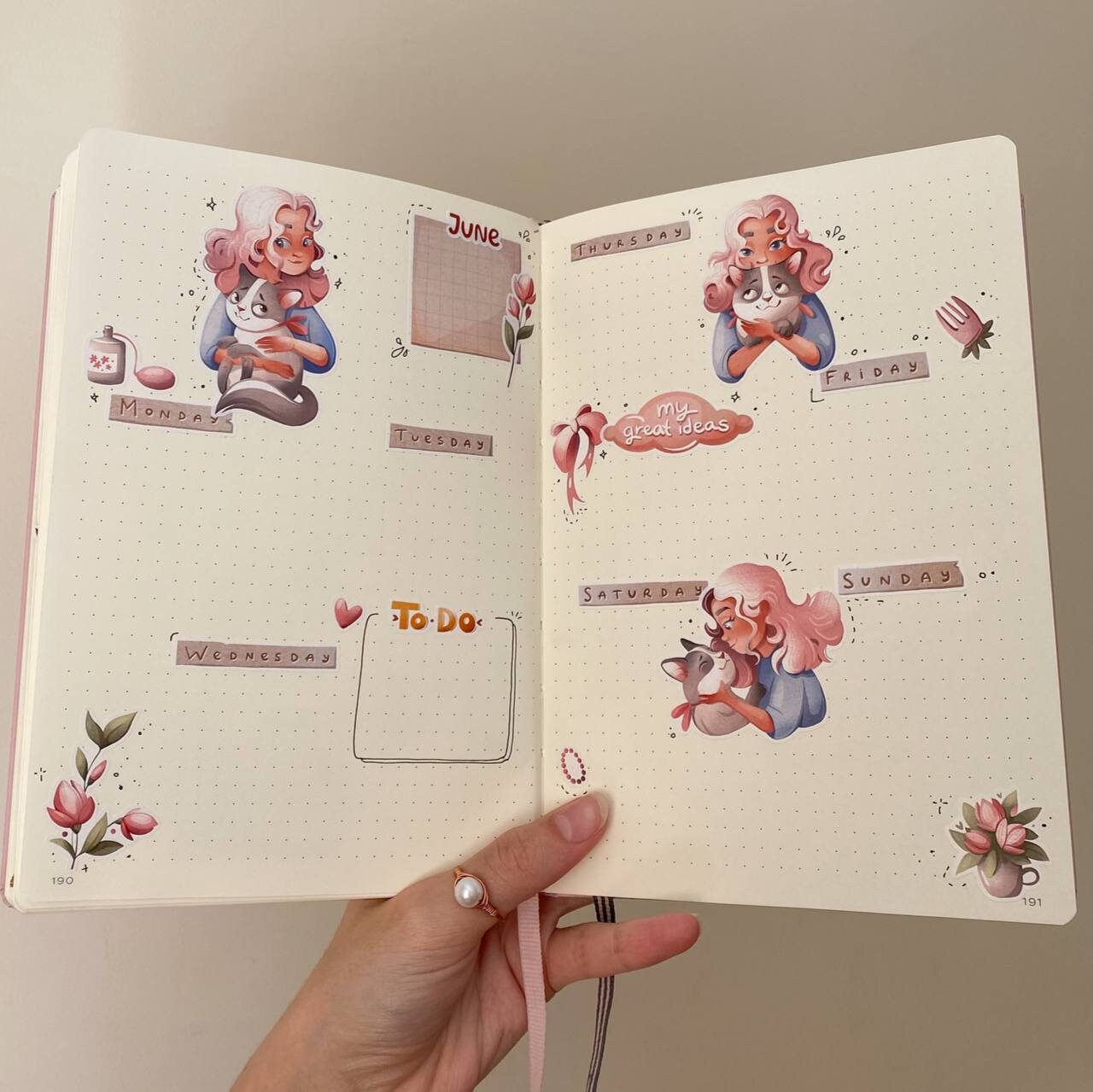 sticker sheet pink bullet journal stickers scrapbook etsy