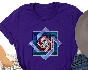 Quilt T shirt, Quilt Shirt, Gifts for Quilters, Quilt Gift Ideas, Quilt Tshirt, Quilters Gifts, Quilt Pattern T shirt, Labyrinth Quilt Block