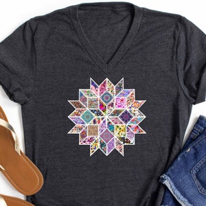 Quilt Shirt • Gifts for Quilters • Quilting Gifts • Quilter Gifts • Quilt Gifts for Mom • Quilt V neck • Quilters T shirts • Carpenters Star