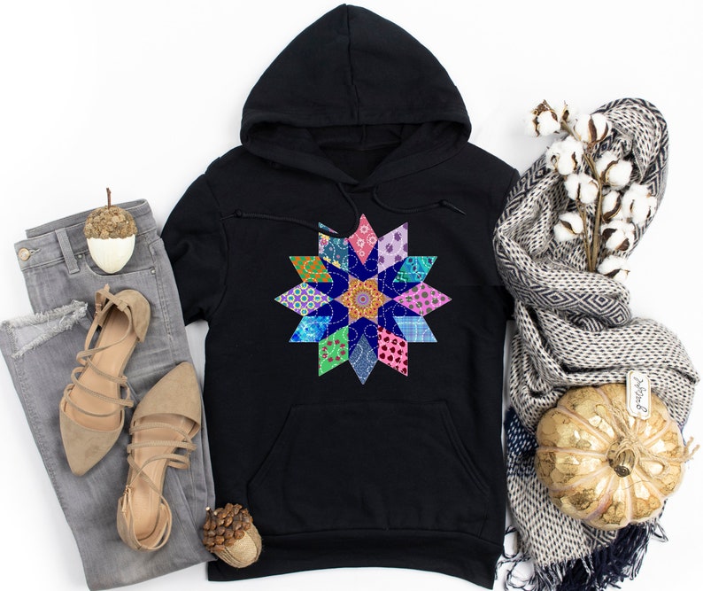 Quilt Hoodie Quilt Pullover Sweatshirt Quilter Hooded Etsy