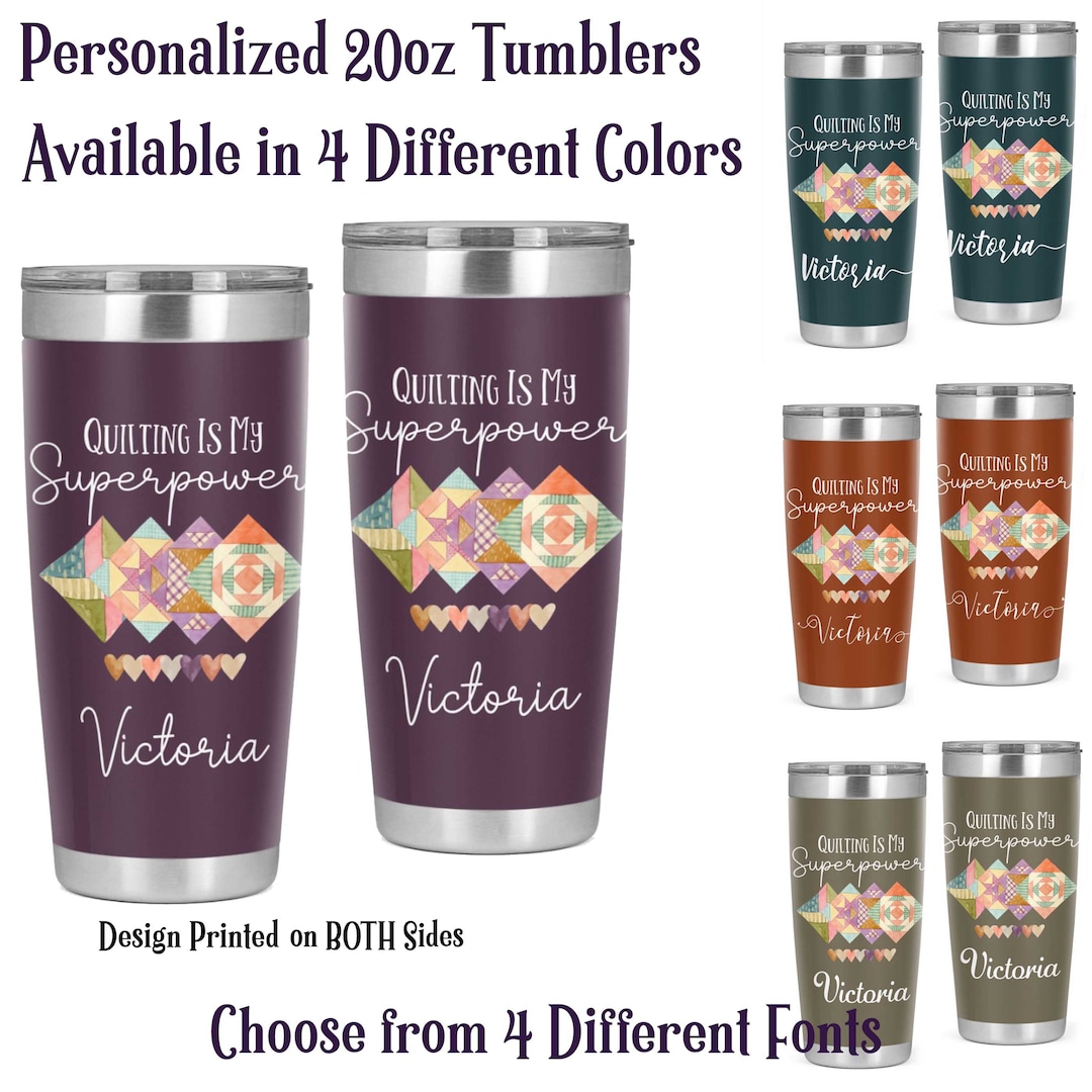 Personalized Quilt Tumbler Gift, Gifts for Quilters, Quilters Gifts ...