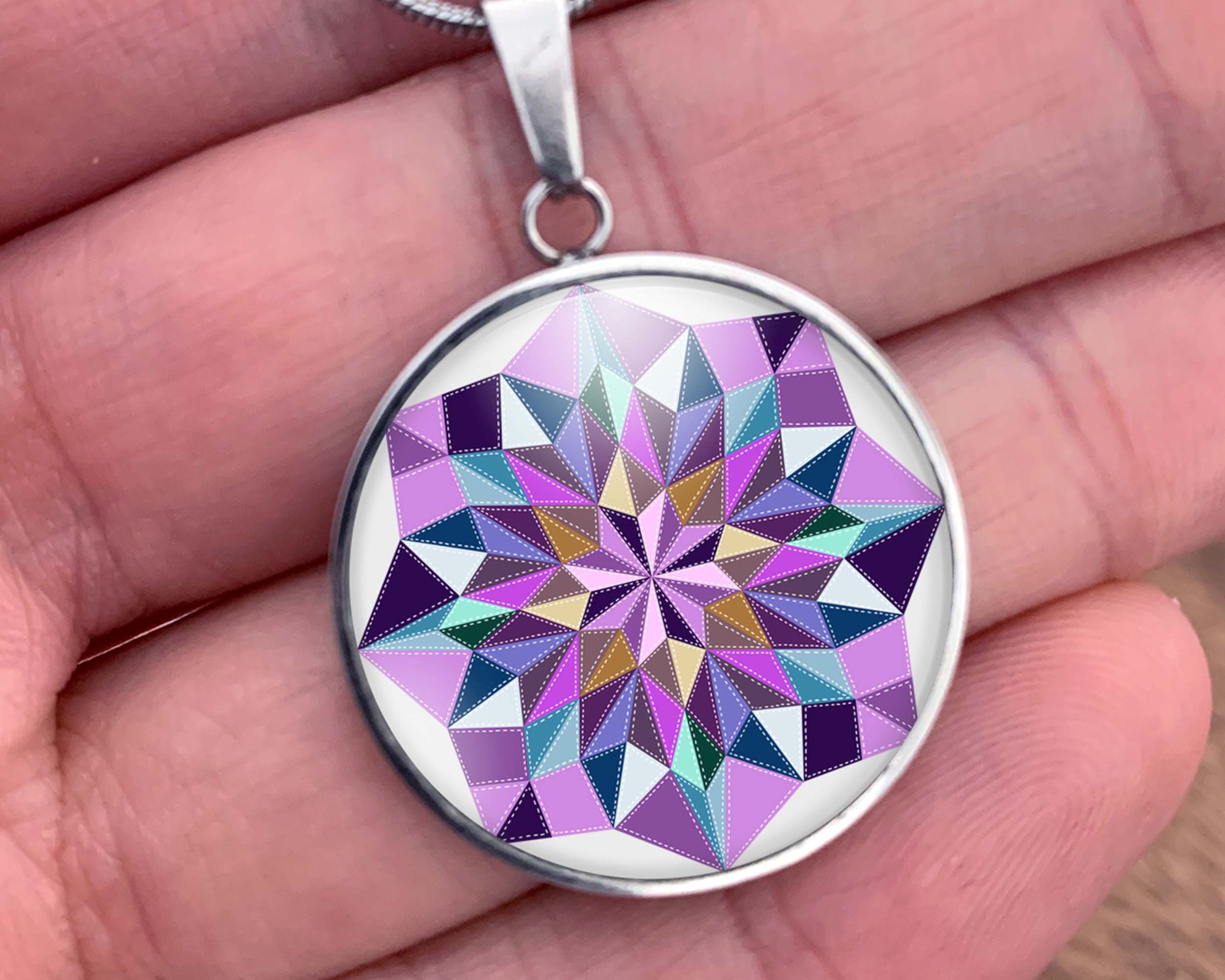 Quilt Necklace Jewelry for Quilters Quilting Jewelry Etsy