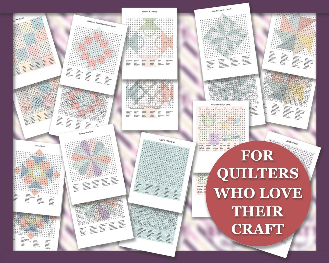 Quilt Puzzle Printables Quilt Games Instant Download for Etsy