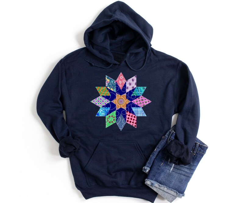 Quilt Hoodie Quilt Pullover Sweatshirt Quilter Hooded Etsy