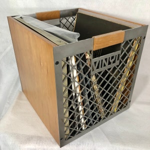 Vinyl Record Storage - Milk Crate Design, Cherry Full