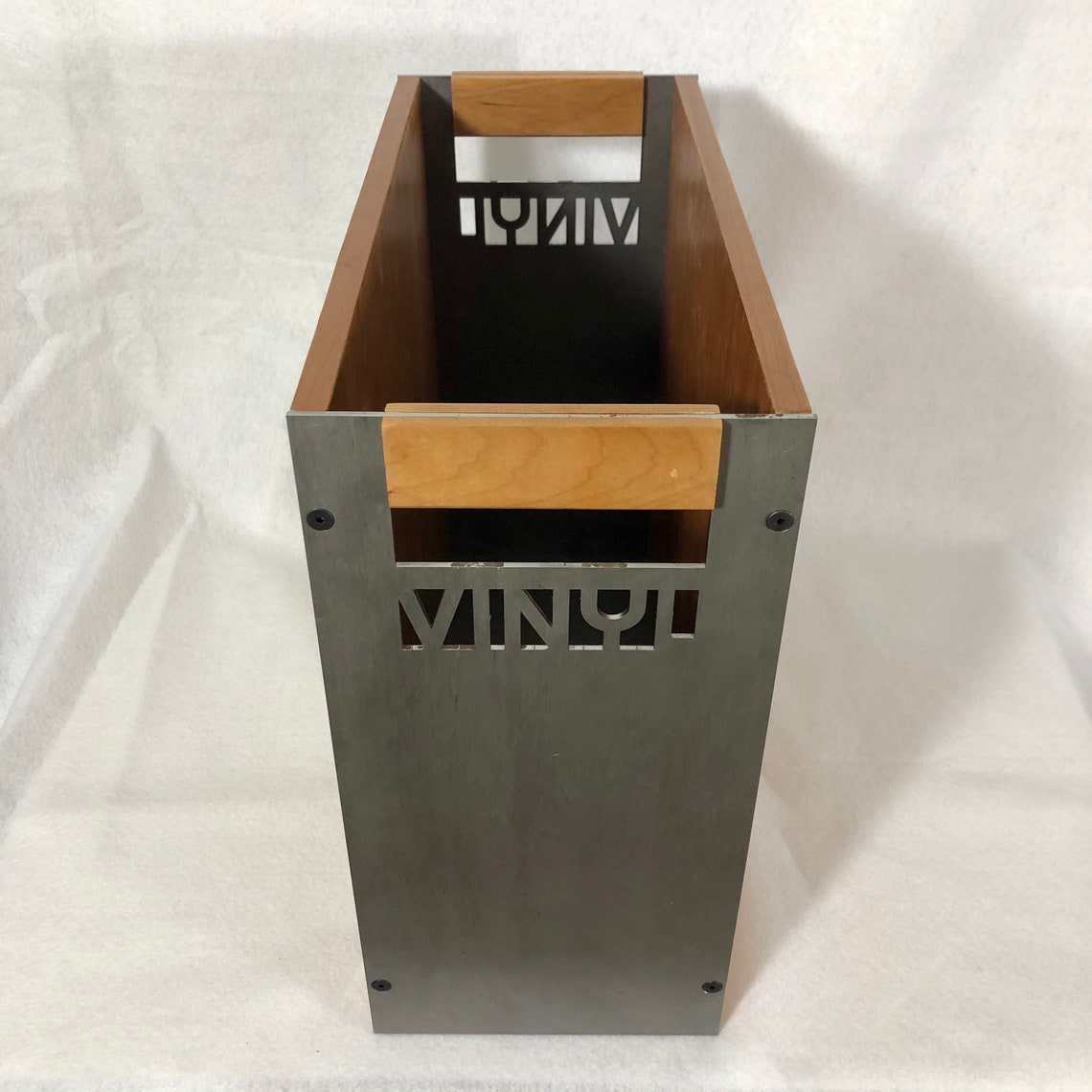 Vinyl Record Storage Milk Crate Design Cherry Half the Etsy