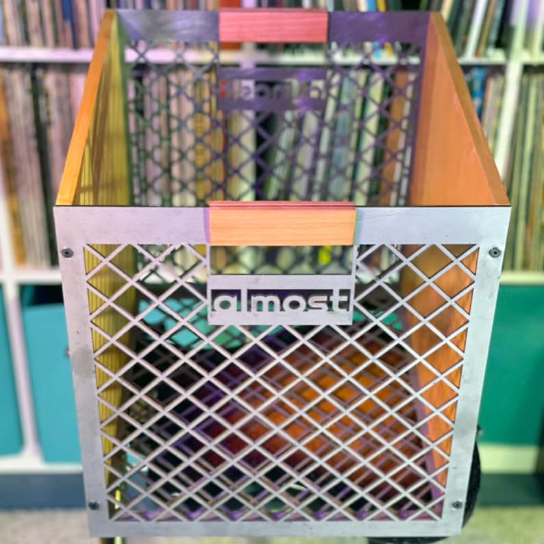 Vinyl Record Storage Milk Crate Design Birch Full Etsy