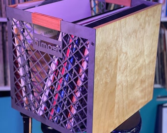 Vinyl Record Storage - Milk Crate Design, Birch Full