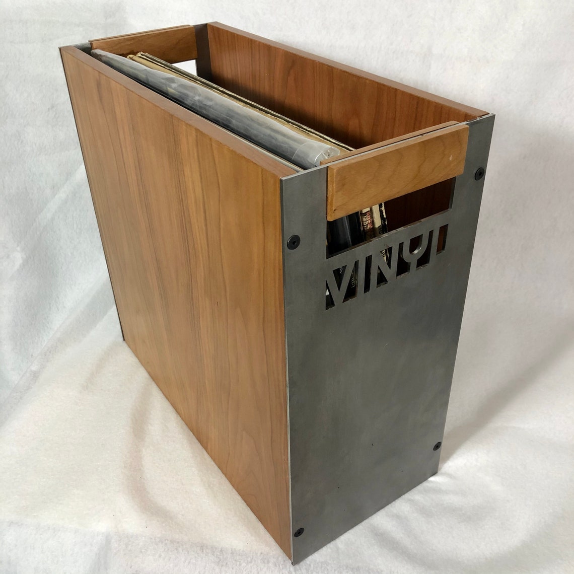 Vinyl Record Storage Milk Crate Design Cherry Half the Etsy