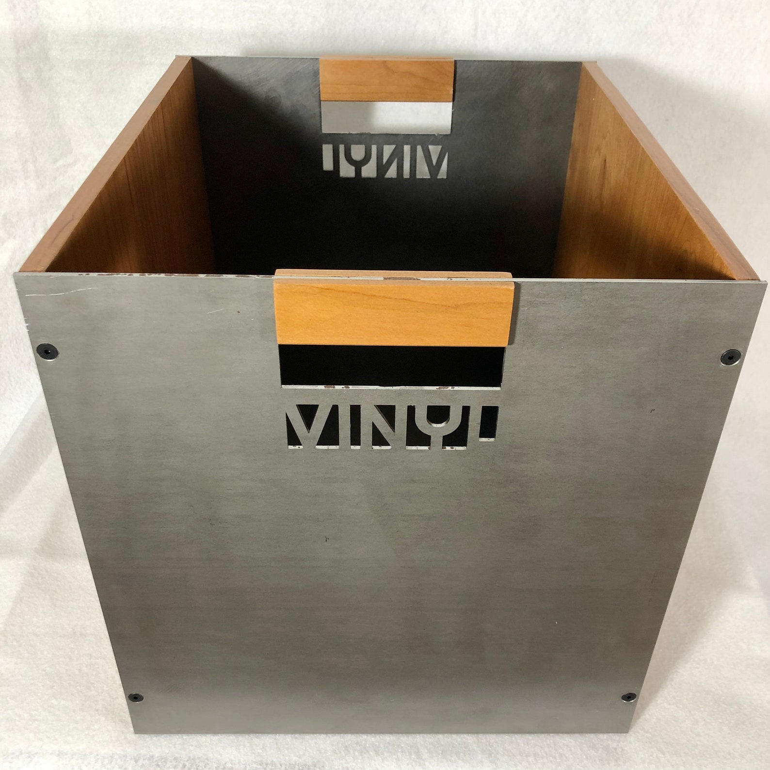 Vinyl Record Storage Milk Crate Design Cherry Full the Etsy