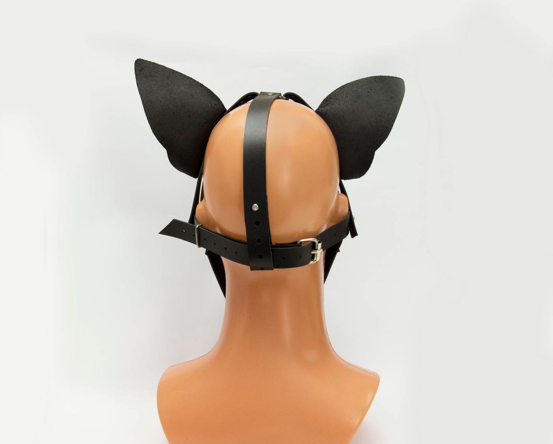 Welpe Spiel Maske BDSM Maske Leder Hundemaske Welpe Maske Hund Etsy