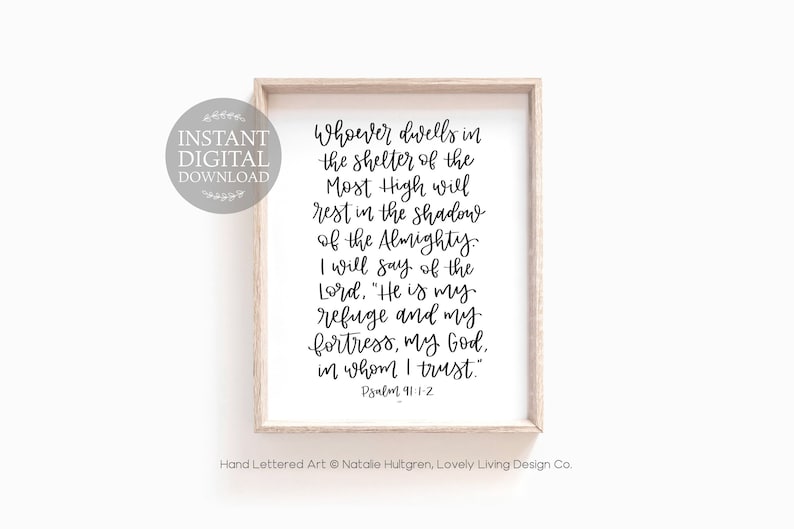 Psalm 91 Bible Verse Printable, Hand Lettered Scripture Print, Calligraphy Psalms Wall Artwork, Christian House Decor, Instantaneous Electronic Down load image relating to Psalm 91 Printable known as Psalm 91 Bible Verse Printable, Hand Lettered Scripture Print, Calligraphy Psalms Wall Artwork, Christian Residence Decor, Fast Electronic Obtain