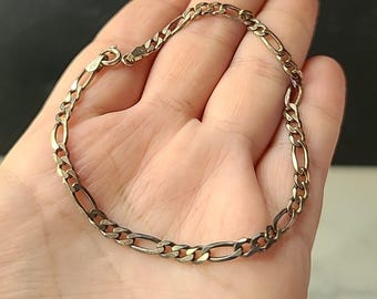 Italian 925 Sterling Silver Chain Bracelet Vintage
