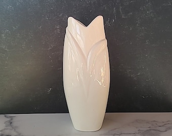 Vintage White Ceramic Vase