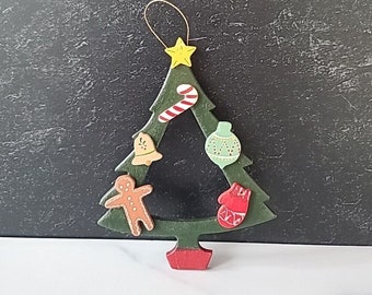 ヴィンテージ木製クリスマスツリーオーナメント - Etsy 日本