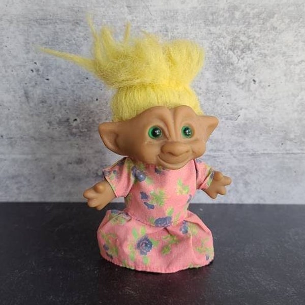 Floral Outfit Troll Doll