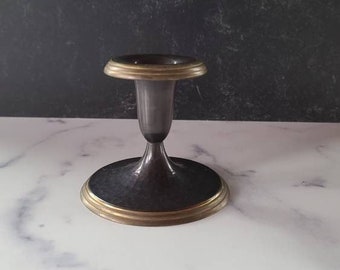 Dark Metal Candlestick Holder