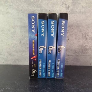 Set of 4 Sony VHS Tapes