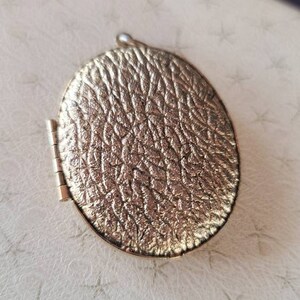 Vintage Textured Gold Oval Locket image 2