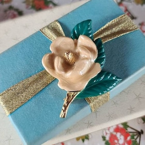 Vintage Enamel Floral Brooch