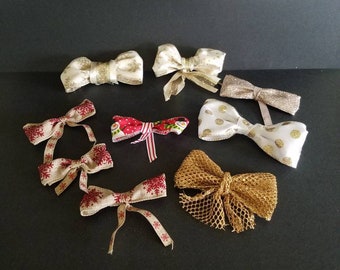 Handmade Christmas Bows, Ribbon Bows, Crafting, DIY, Holiday Gift Wrap