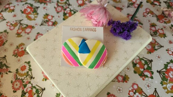 1980s Geometric Earrings - image 5