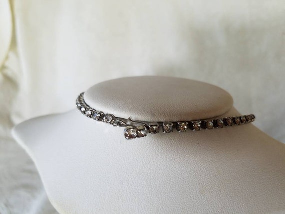 Glamorous Rhinestone Necklace, Vintage Wedding Ne… - image 9