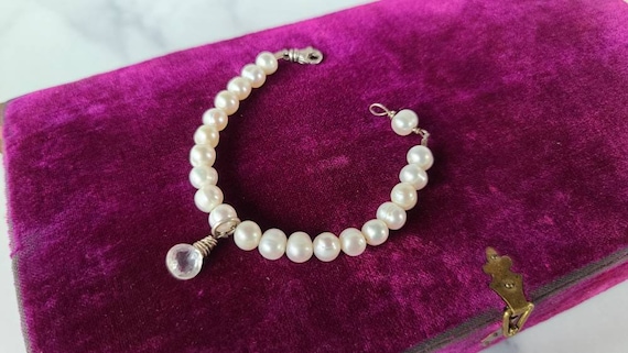 925 Pearl Crystal Bracelet - image 3