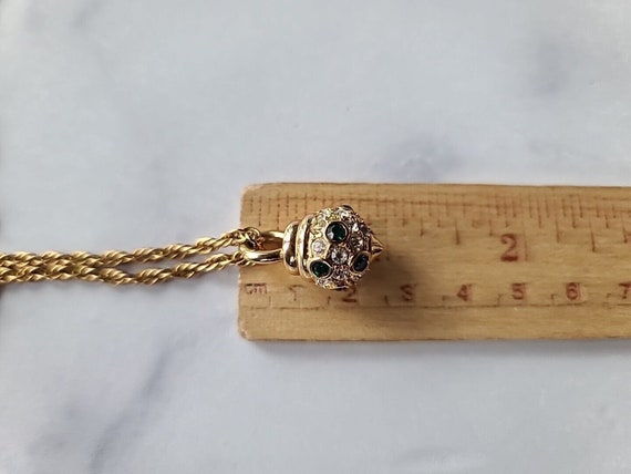 Vintage Nolan Miller Crystal Pave Pendant Necklace - image 8
